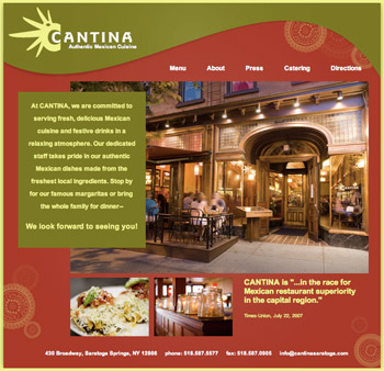 Cantina Restaurant Homepage